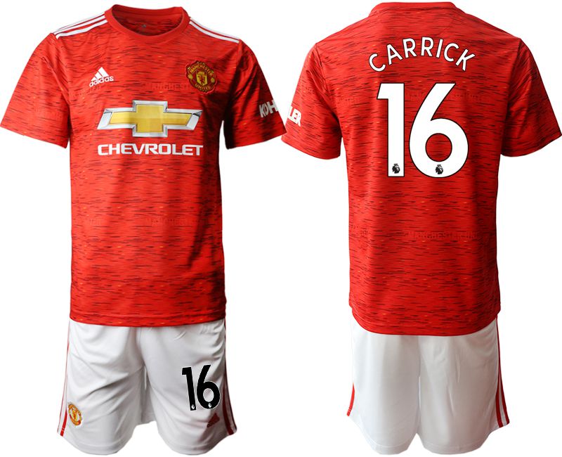 Men 2020-2021 club Manchester United home #16 red Soccer Jerseys->manchester united jersey->Soccer Club Jersey